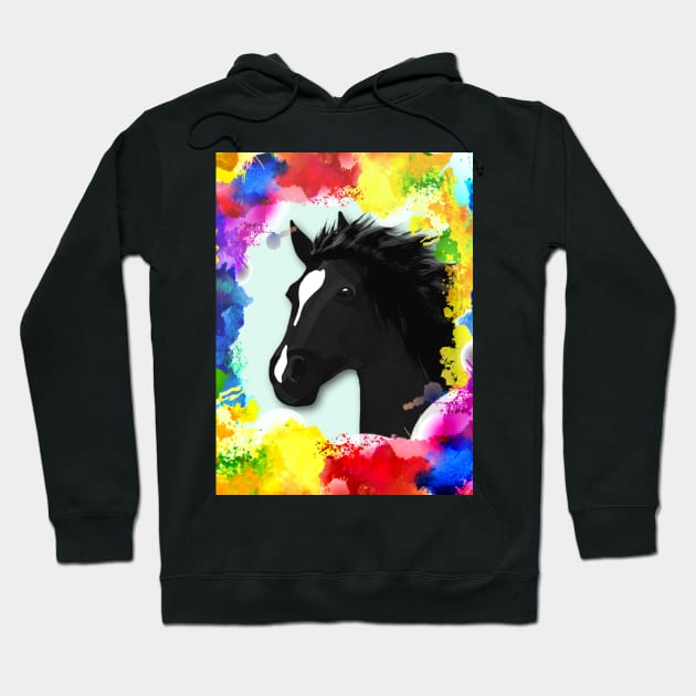 Horse Lovers Galloping Horse Hoodie by KC Morcom aka KCM Gems n Bling aka KCM Inspirations